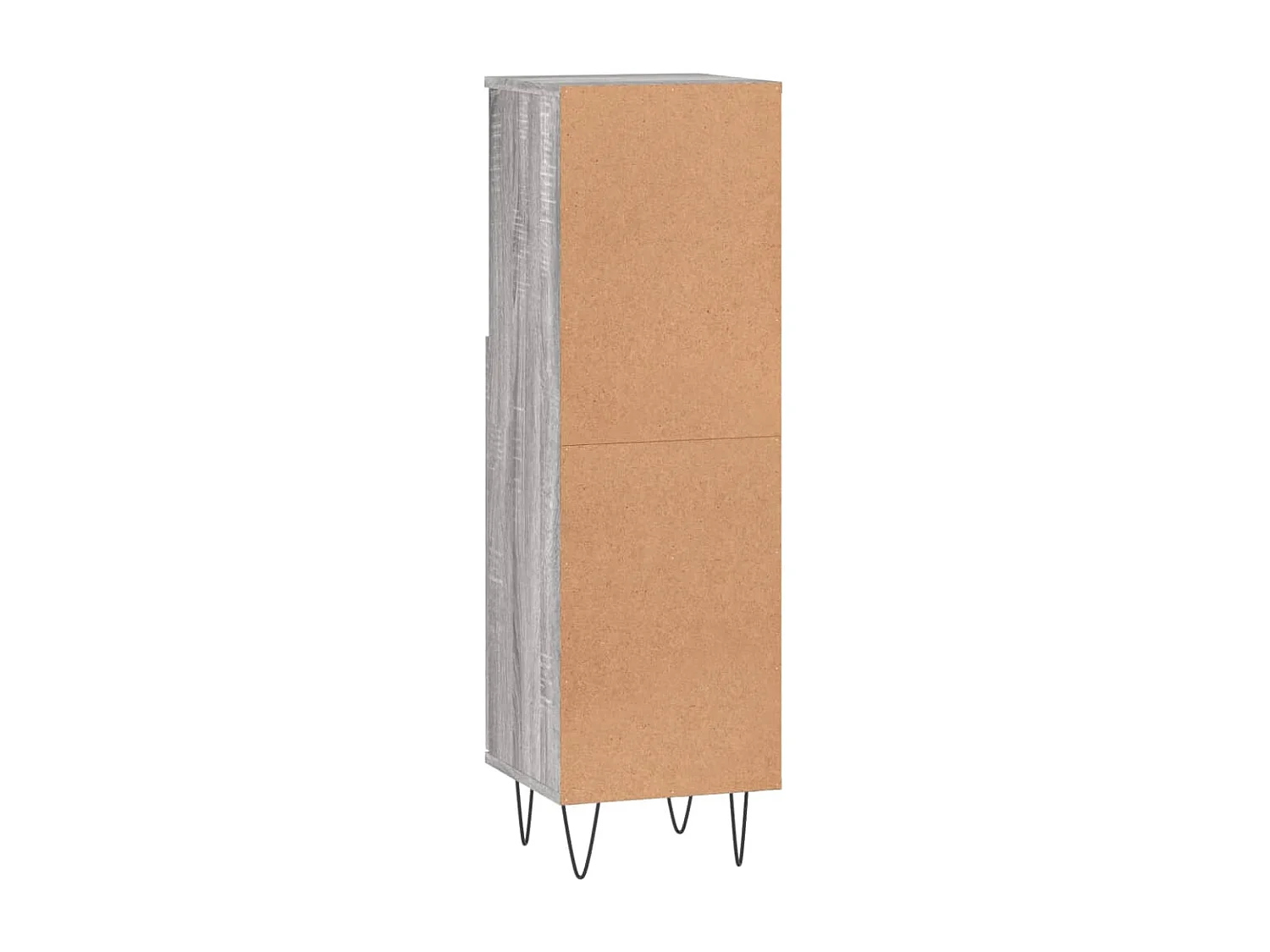 Armario de baño madera contrachapada gris Sonoma 30x30x100 cm