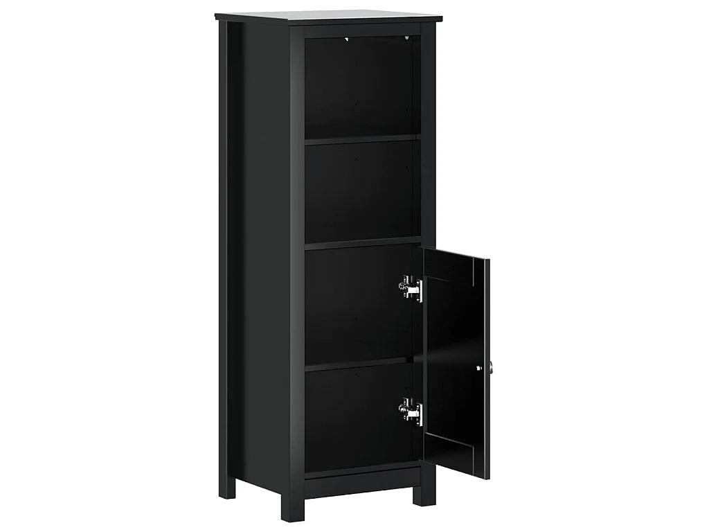 Armoire de salle de bain BERG noir 40x34x110 cm pin massif