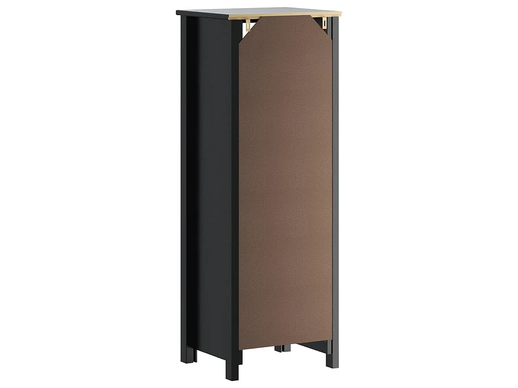 Armoire de salle de bain BERG noir 40x34x110 cm pin massif
