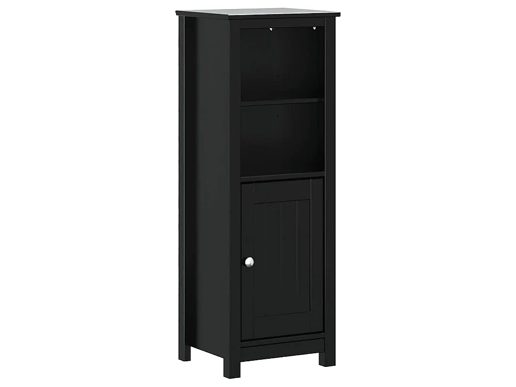 Armoire de salle de bain BERG noir 40x34x110 cm pin massif