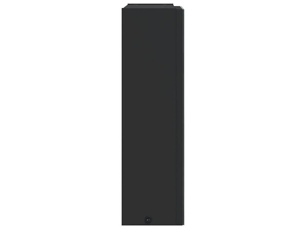 Armoire de salle de bain à miroir avec LED noir 45x13x52 cm