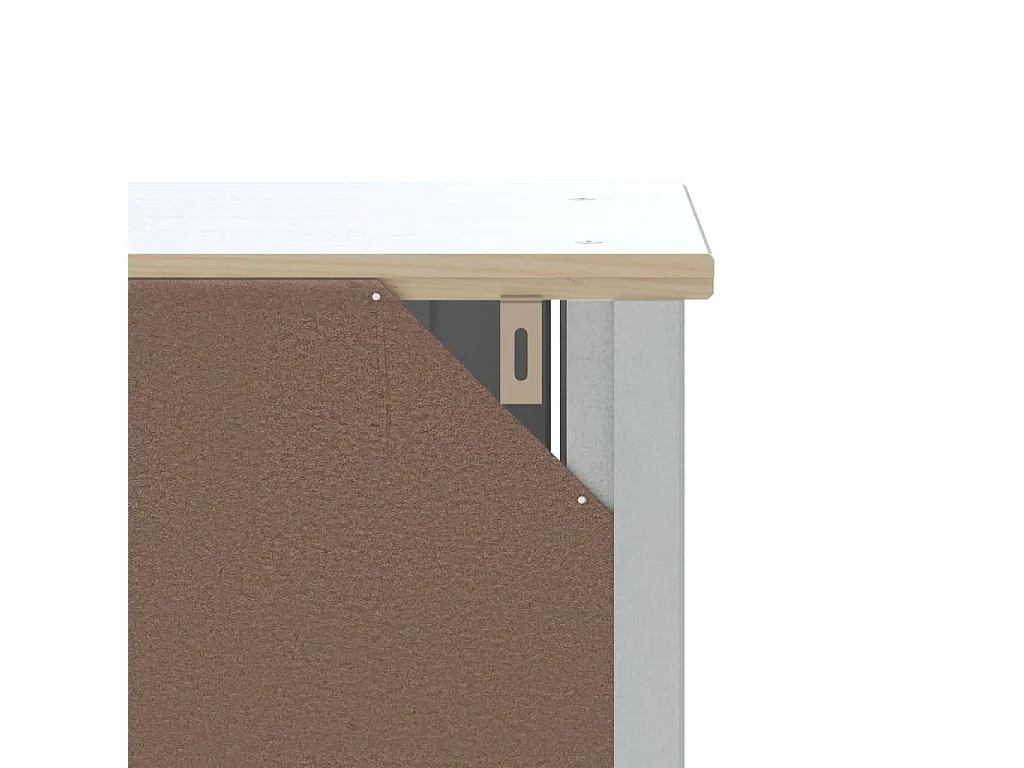 Badschrank BERG Weiß 69,5x34x110 cm Massivholz Kiefer