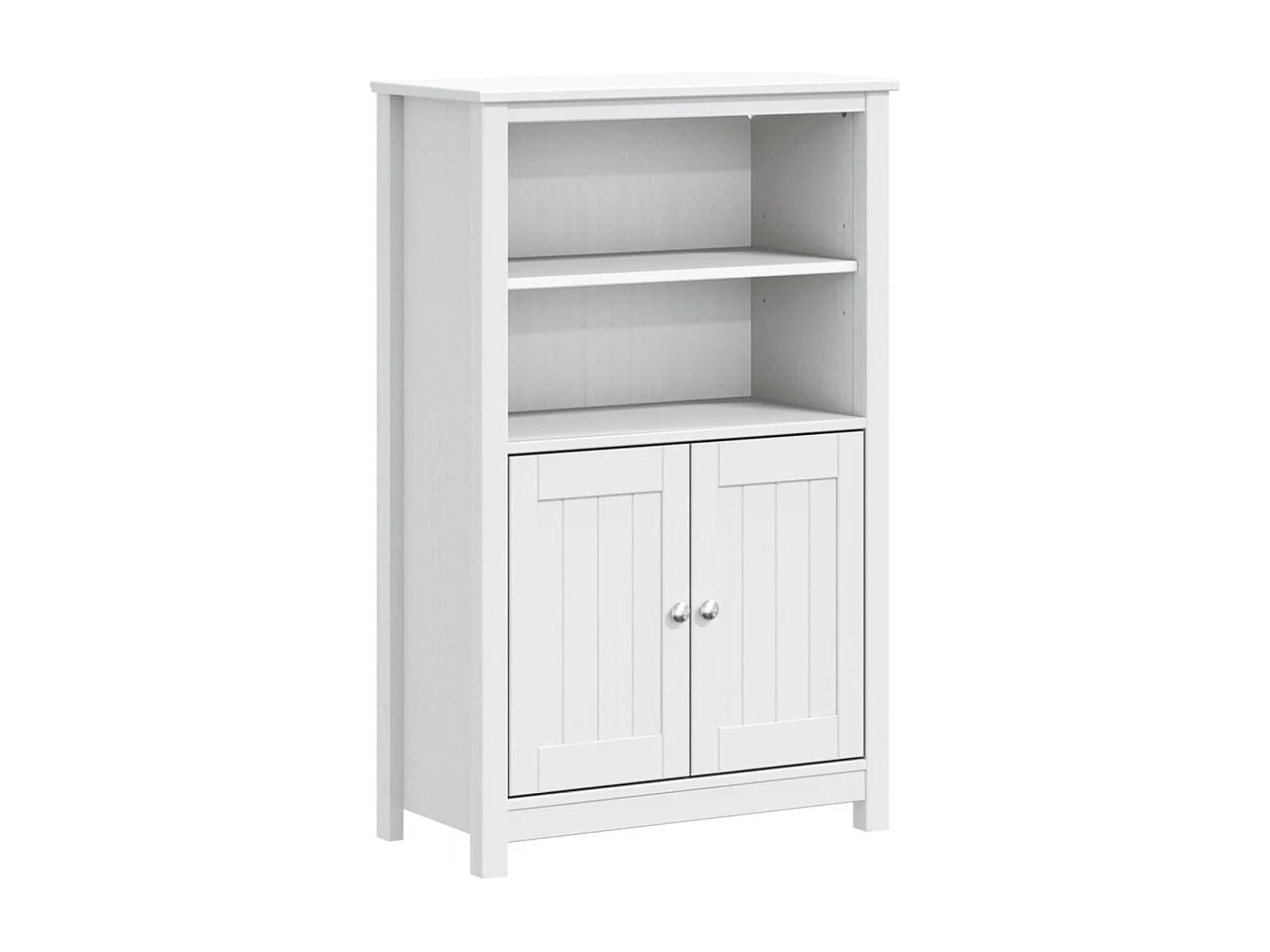 Armoire de salle de bain BERG blanc 69,5x34x110 cm pin massif