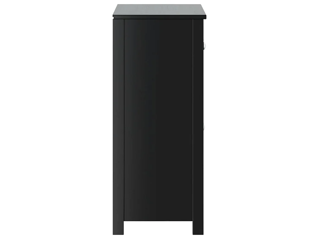 Mueble de baño BERG madera maciza de pino negro 69,5x34x80 cm