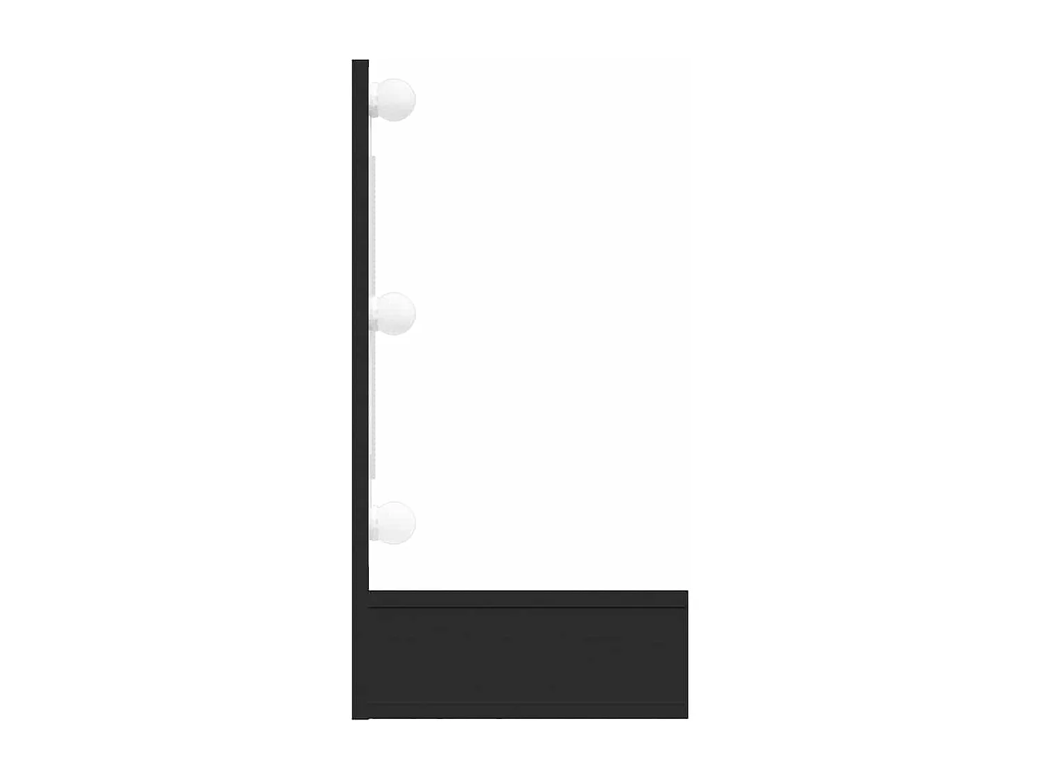 Spiegelkast met LED-verlichting 90x31,5x62 cm zwart