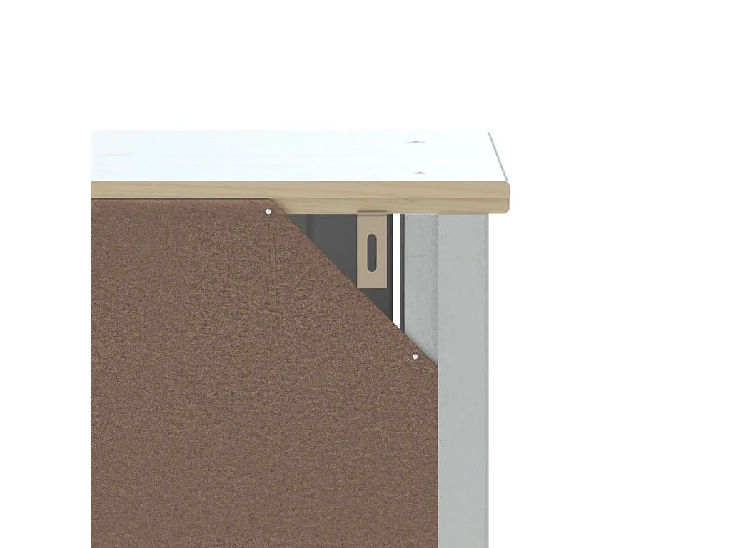 Badschrank BERG Weiß 69,5x34x80 cm Massivholz Kiefer