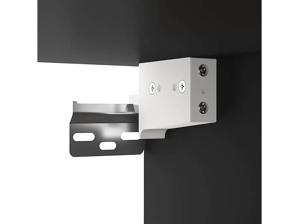 Mueble con espejo y LED negro 76x15x55 cm