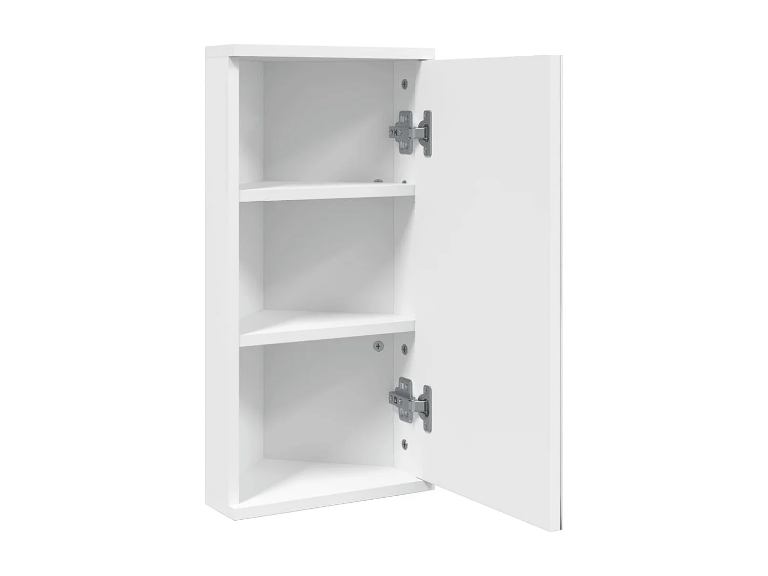 Eck-Spiegelschrank Weiß 30x24x60 cm