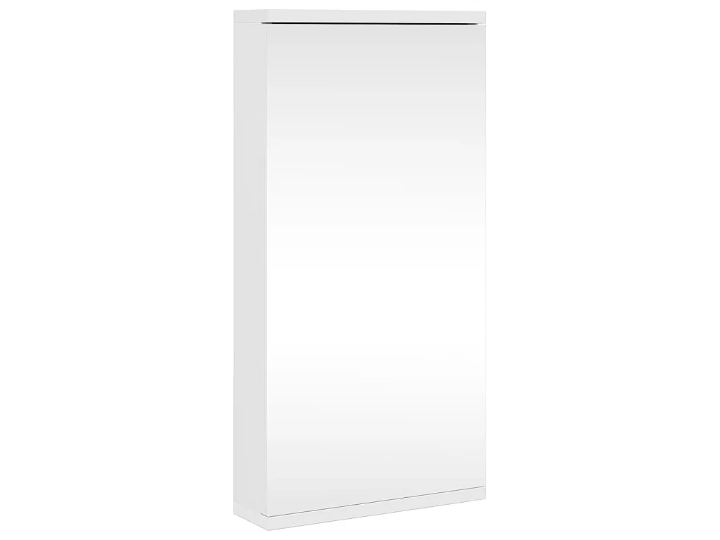 Armoire de bain à miroir d'angle blanc 30x24x60 cm