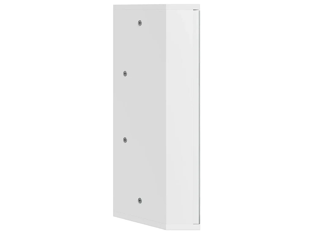 Armoire de bain à miroir d'angle blanc 30x24x60 cm