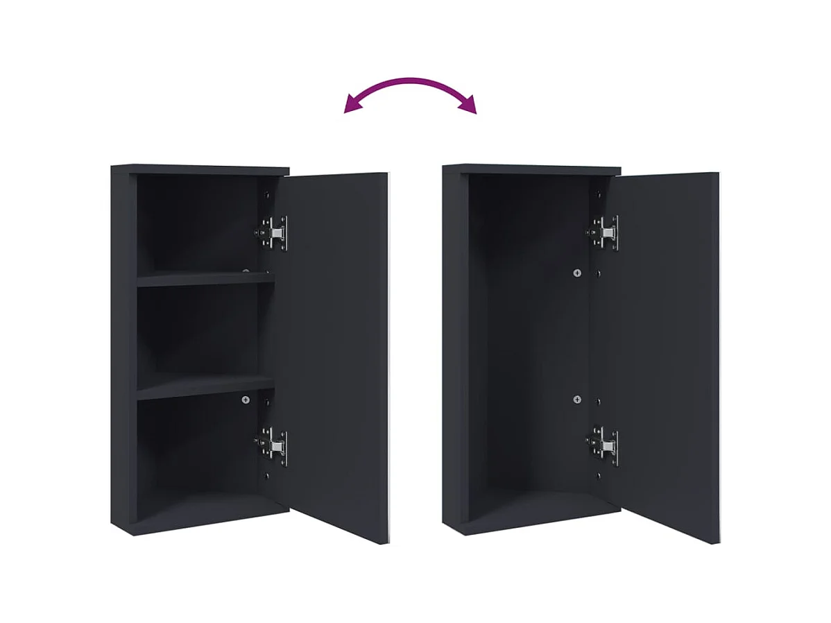 Mueble de baño de esquina con espejo gris 30x24x60 cm