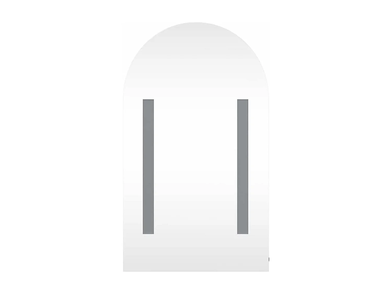 Spiegelschrank mit LED-Beleuchtung Gewölbt Schwarz 42x13x70 cm