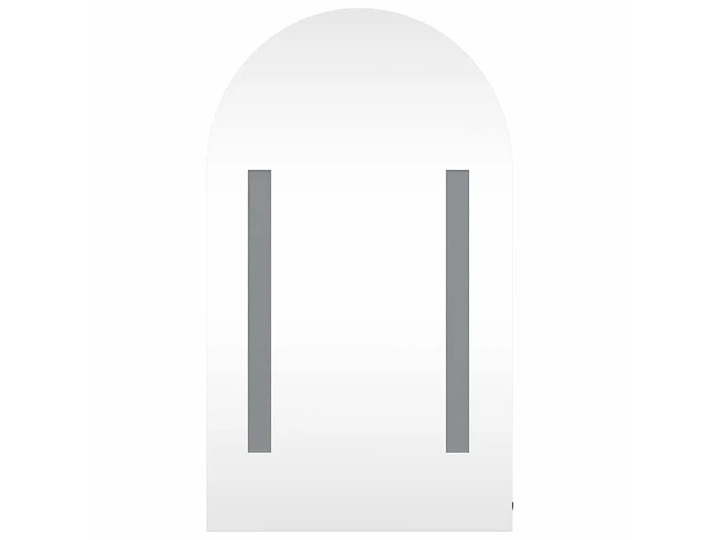 Armoire de bain à miroir avec LED arquée noir 42x13x70 cm