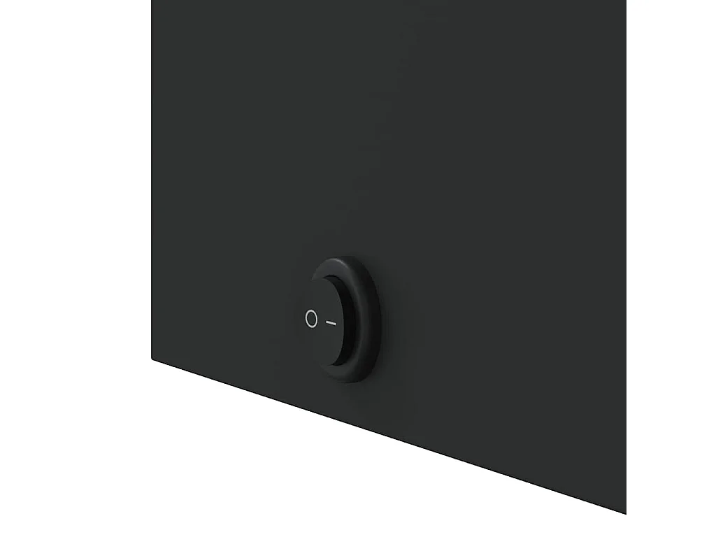 Spiegelschrank mit LED-Beleuchtung Gewölbt Schwarz 42x13x70 cm