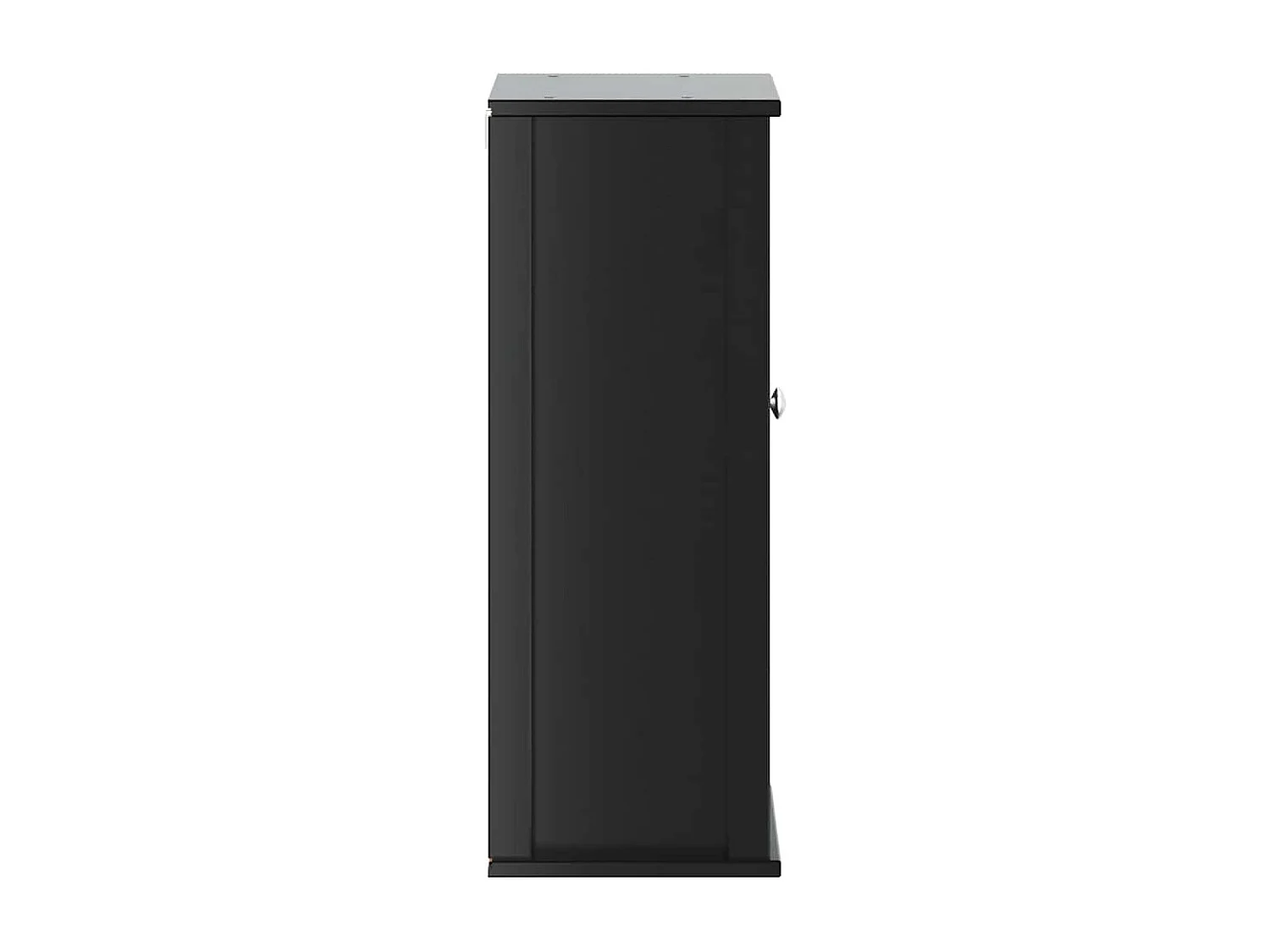 Armoire murale de salle de bain BERG noir bois de pin massif