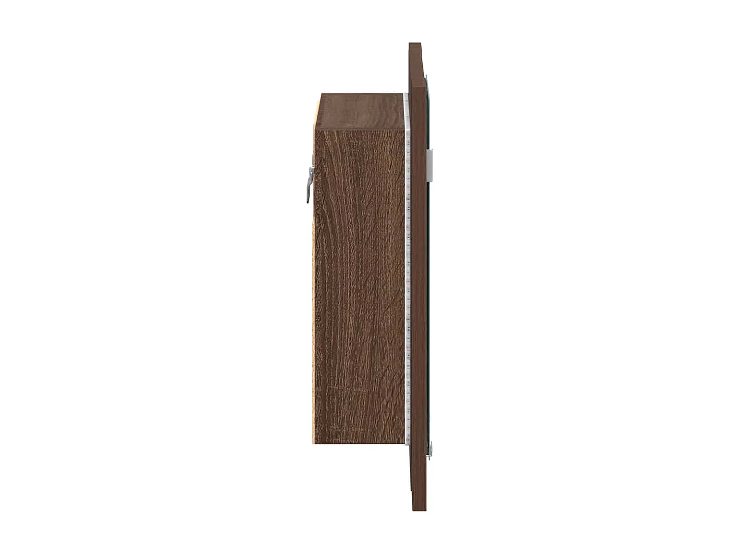 LED-Spiegelschrank Braun Eichen-Optik 40x12x45 cm Holzwerkstoff
