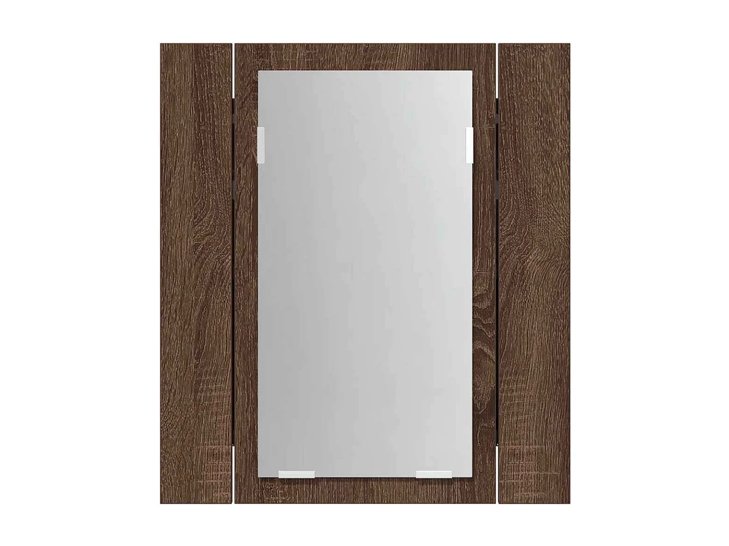 LED-Spiegelschrank Braun Eichen-Optik 40x12x45 cm Holzwerkstoff