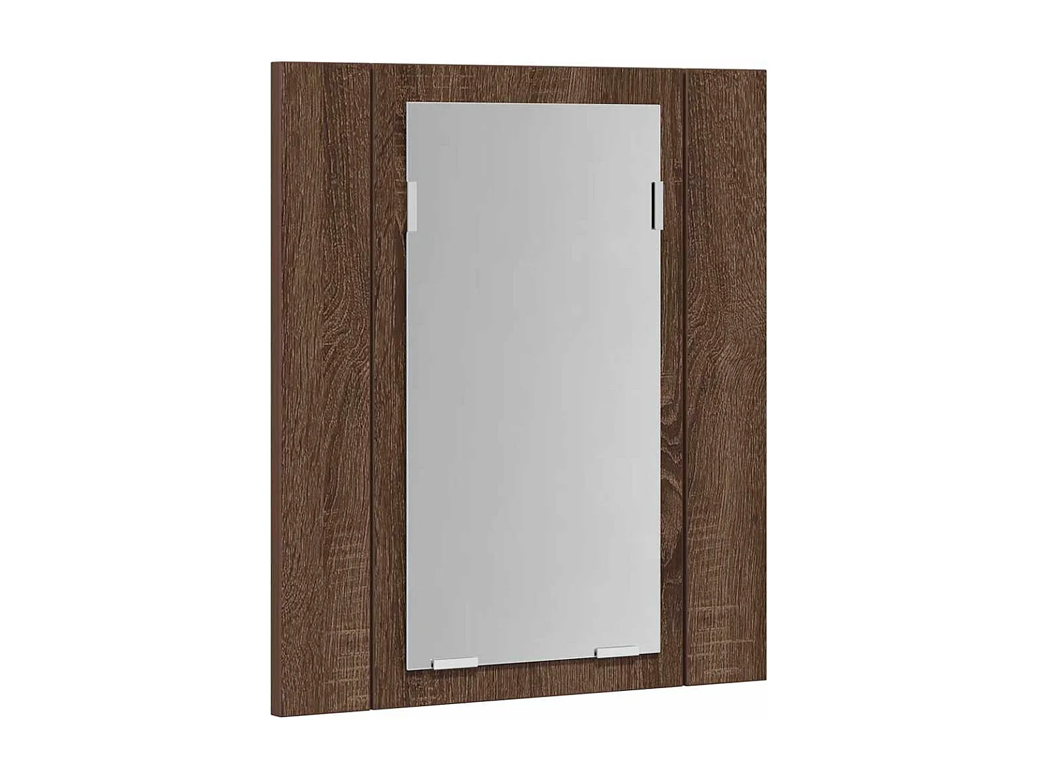 Armoire à miroir LED de salle de bain chêne marron 40x12x45 cm