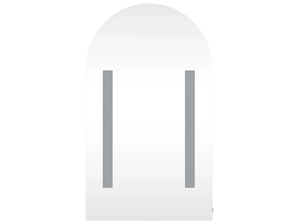 Armoire de bain à miroir avec LED arquée blanc 42x13x70 cm