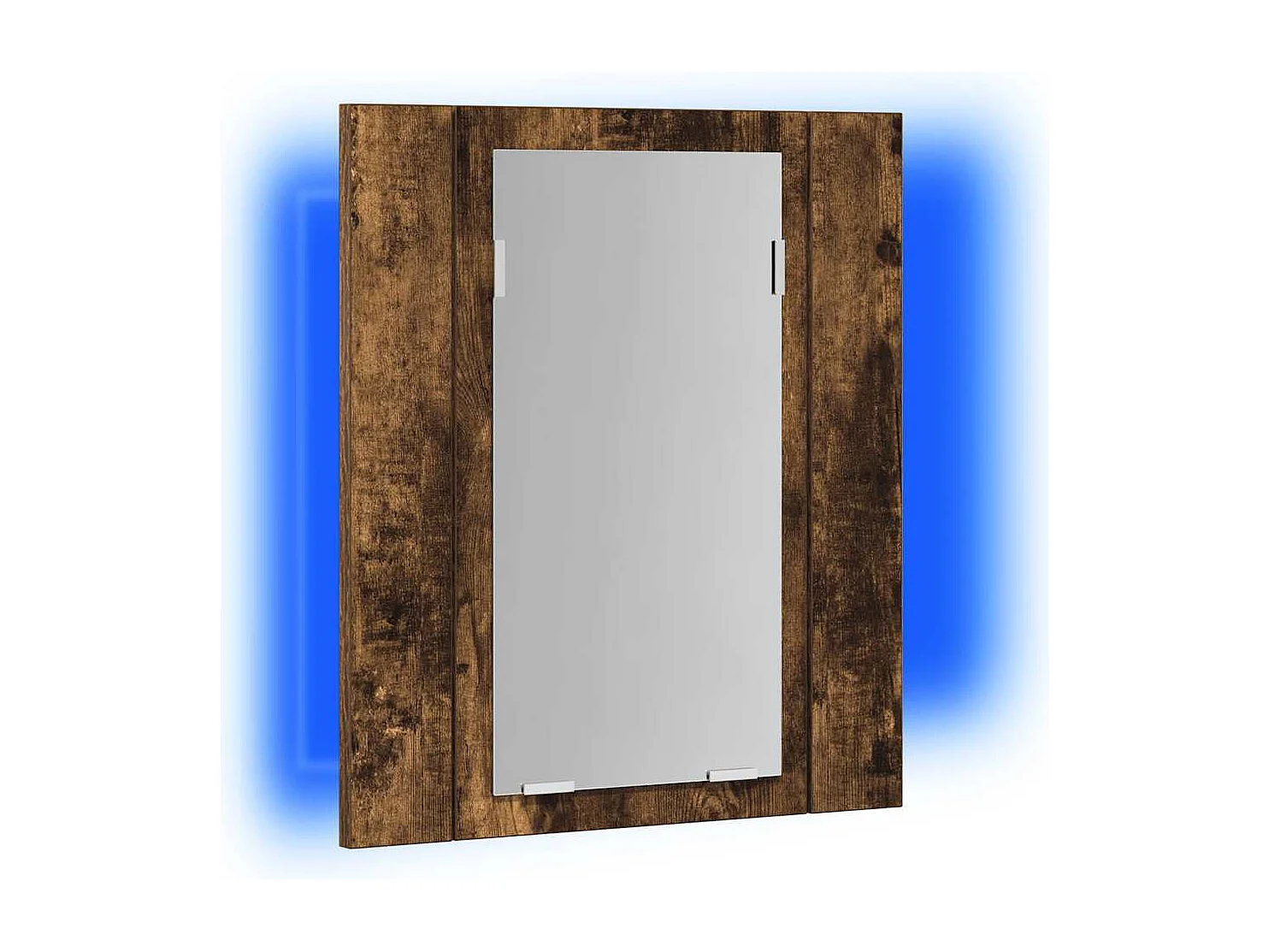 Armoire à miroir LED de salle de bain chêne fumé 40x12x45 cm