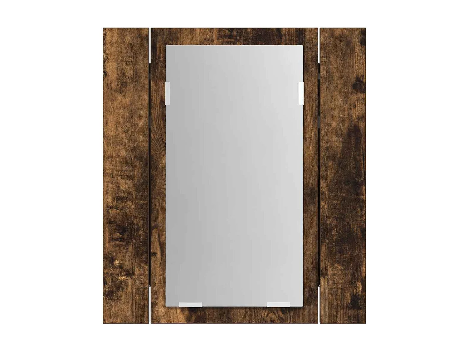 Armoire à miroir LED de salle de bain chêne fumé 40x12x45 cm