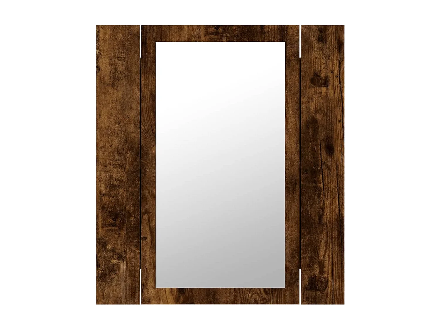 Armoire à miroir LED de salle de bain chêne fumé 40x12x45 cm