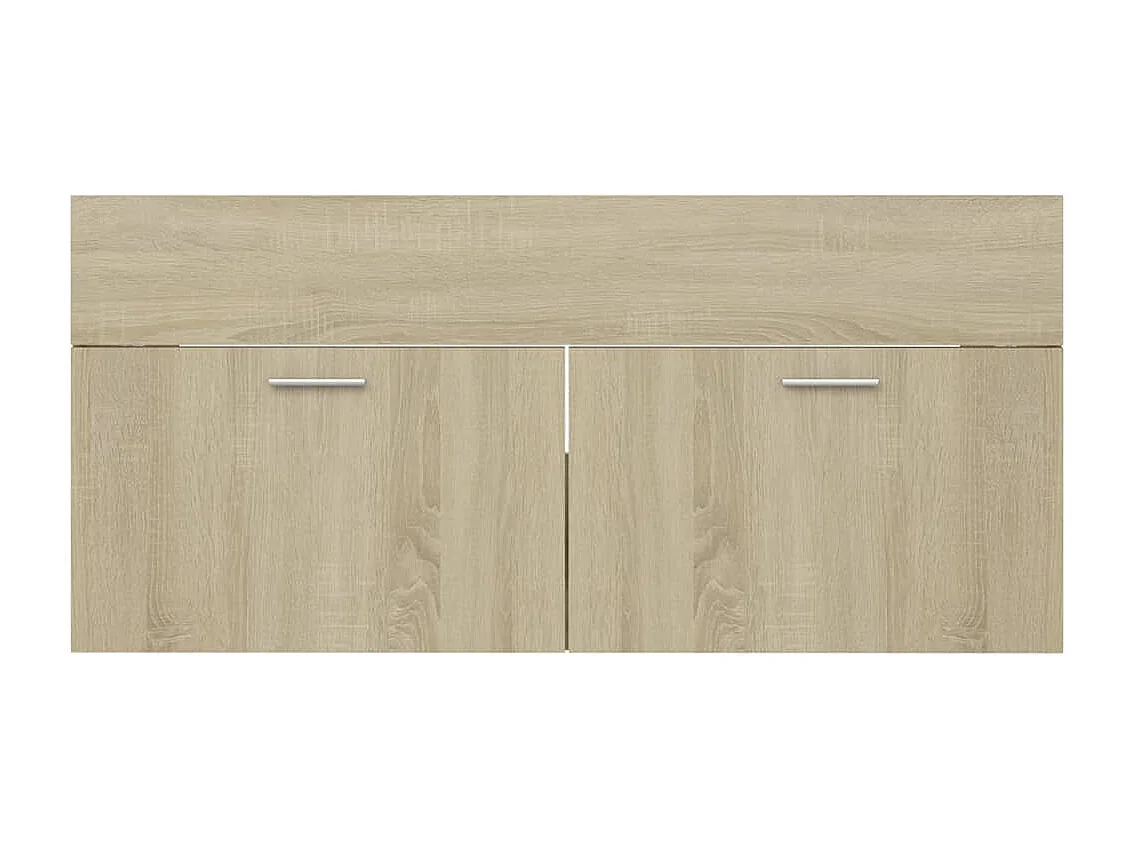 Wastafelkast met ingebouwde wastafel bewerkt hout sonoma eiken