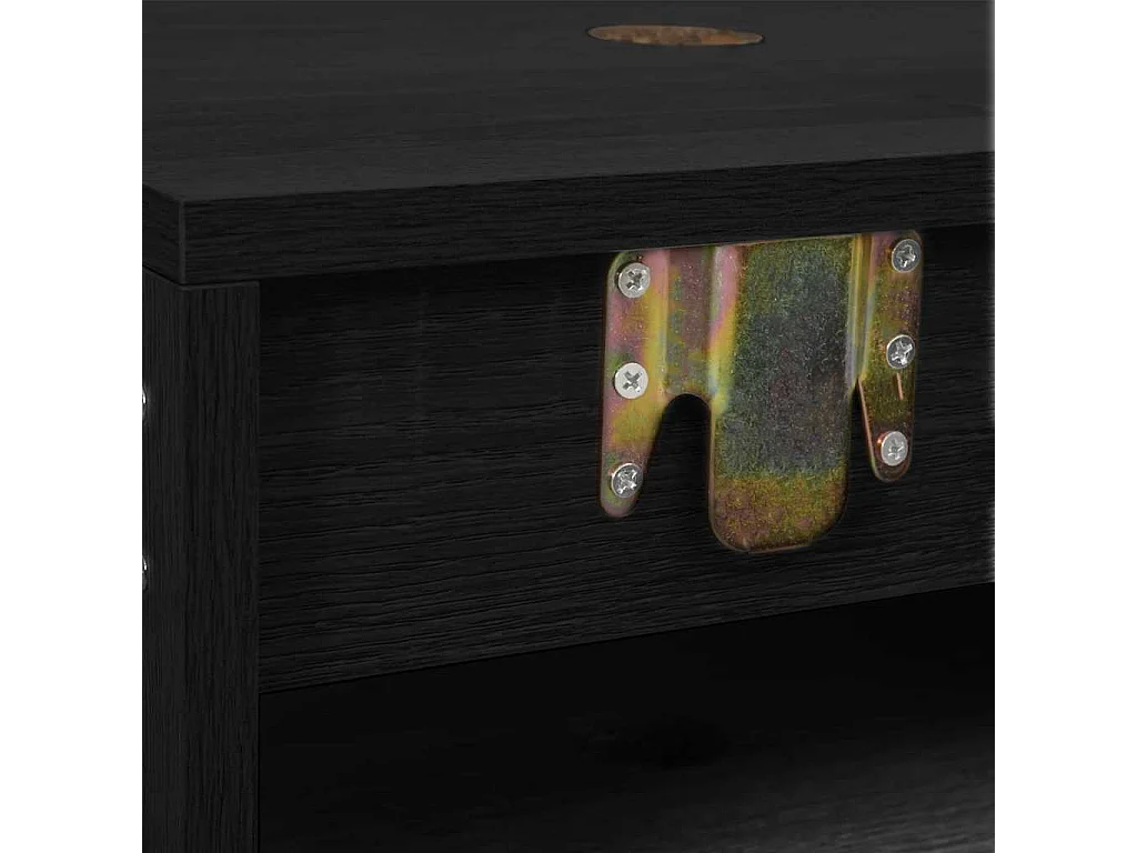 Ensemble de meubles salle de bain 2 pcs noir bois d'ingénierie