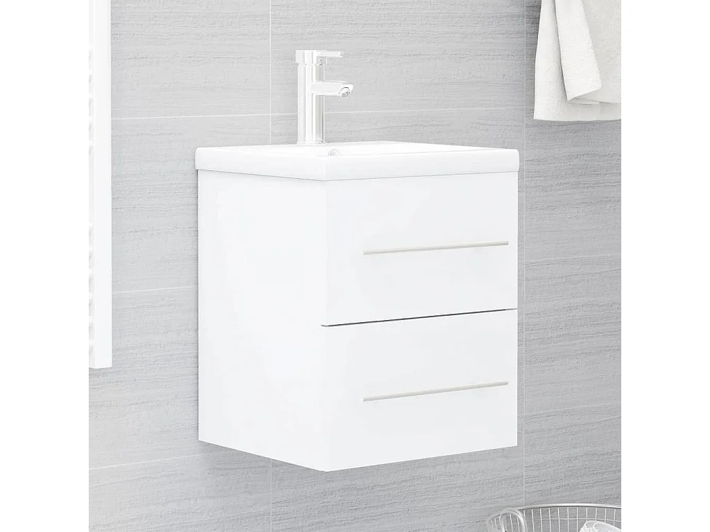 Armoire d'évier Blanc 41x38,5x48 cm Bois d’ingénierie