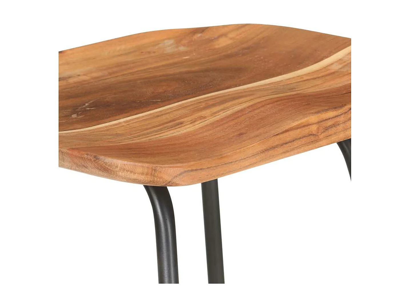 Barhocker 2 Stk. Massivholz Akazie