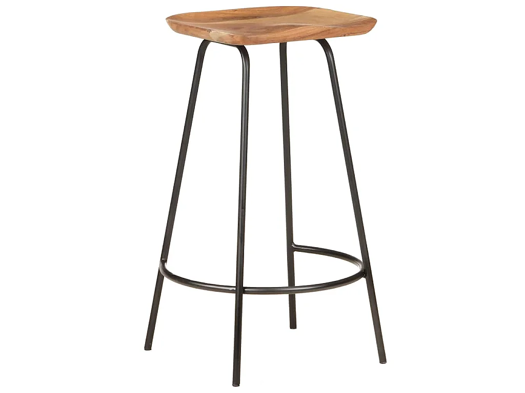 Barhocker 2 Stk. Massivholz Akazie