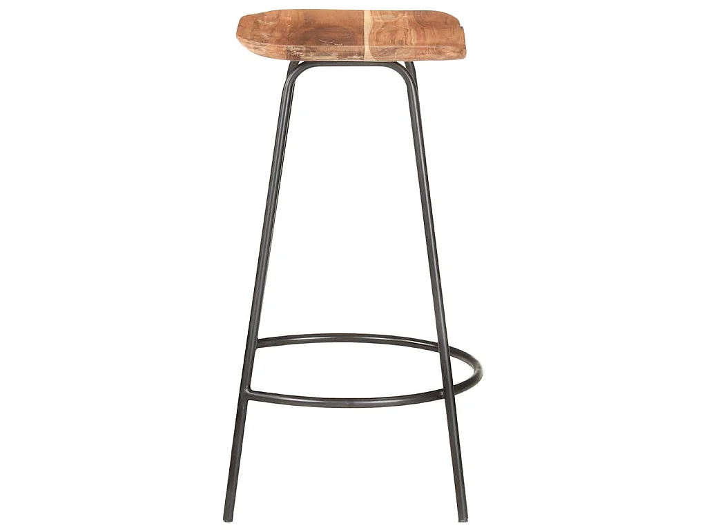 Barhocker 2 Stk. Massivholz Akazie
