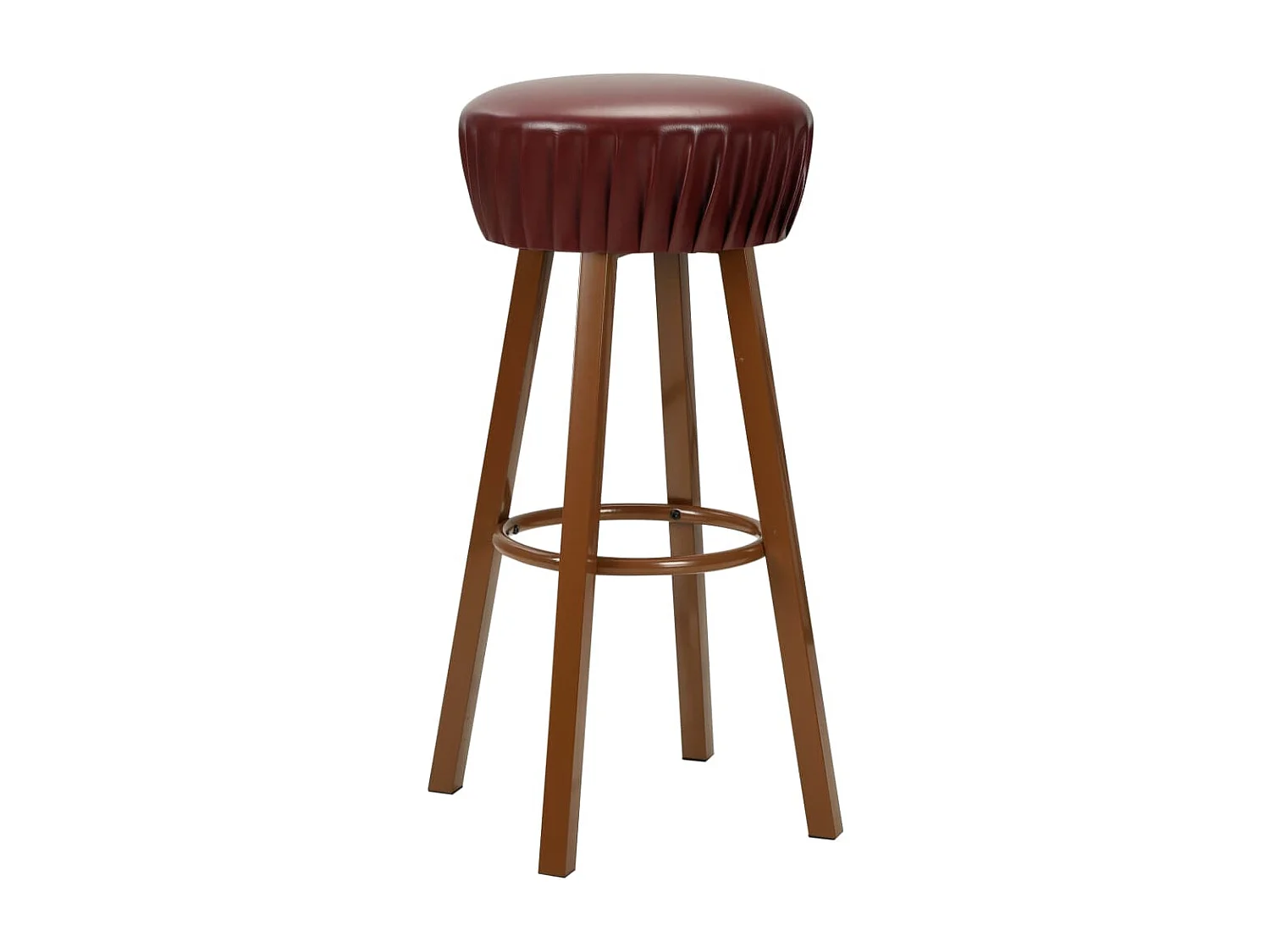 Chaises de bar lot de 2 marron similicuir