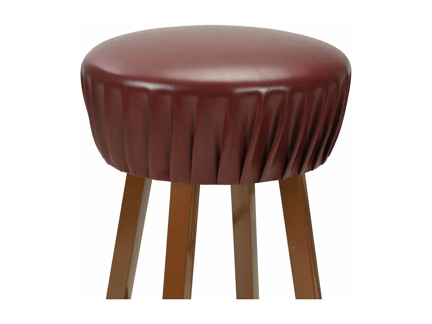 Chaises de bar lot de 2 marron similicuir