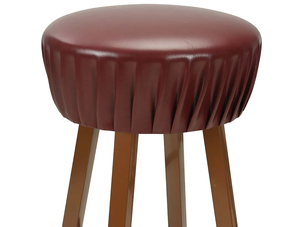 Chaises de bar lot de 2 marron similicuir