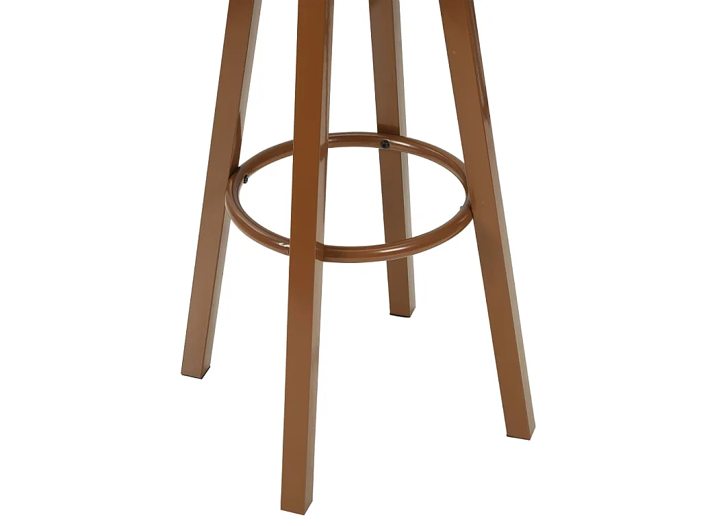 Chaises de bar lot de 2 marron similicuir