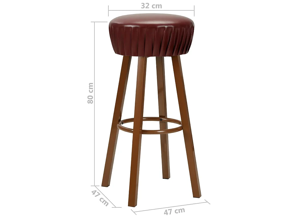 Barstoelen 2 st kunstleer bruin