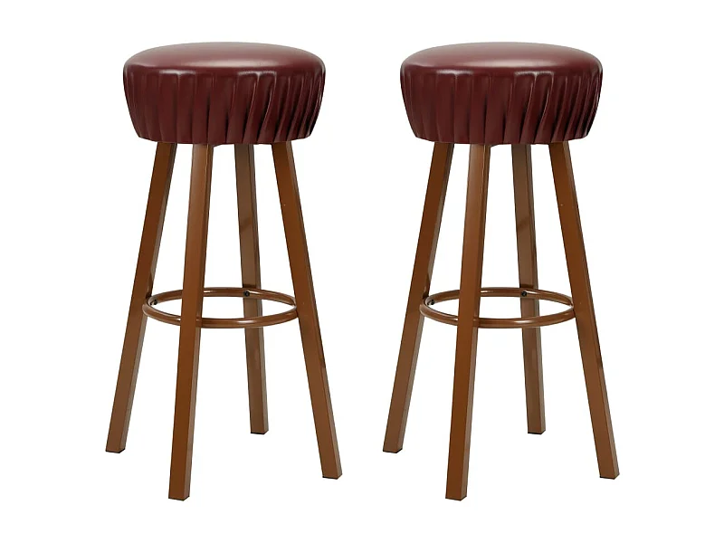 Barstoelen 2 st kunstleer bruin