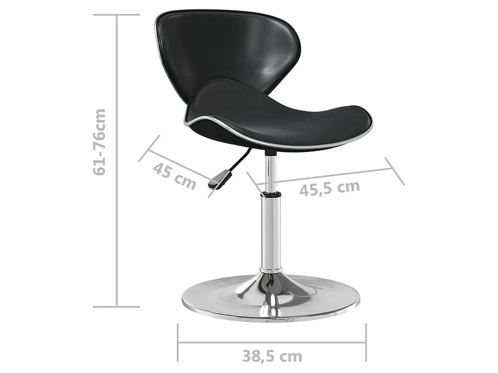 Tabouret de bar Noir Similicuir