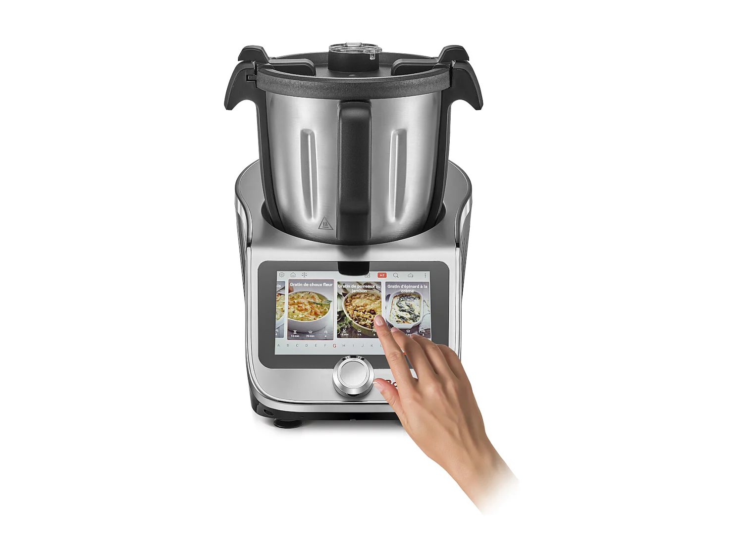 Robby Robot cuiseur multifonctions connecté avec bol xl, balance intégrée et grand écran tactile +750 recettes - robicook xl