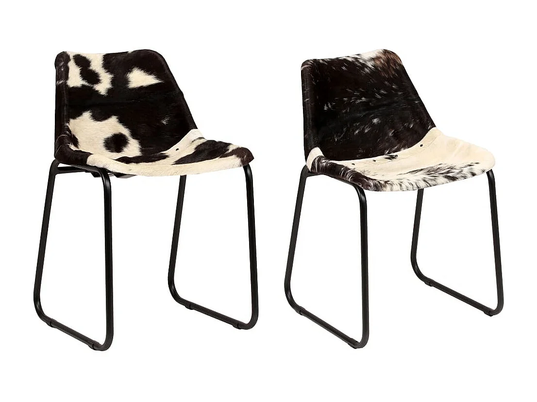 Chaises à manger lot de 2 cuir véritable de chèvre