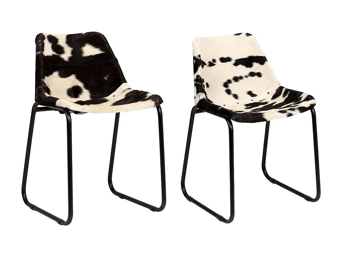 Chaises à manger lot de 2 cuir véritable de chèvre