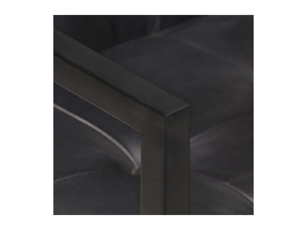 Chaises à manger cantilever lot de 2 noir cuir véritable