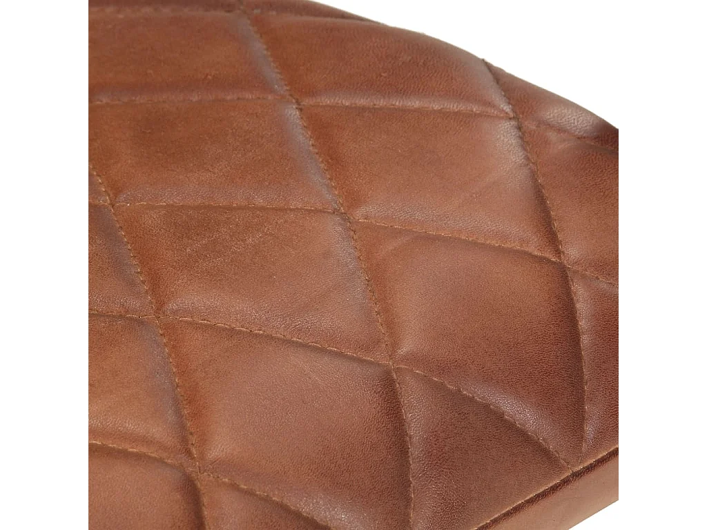 Freischwinger 2 Stk. Braun Echtleder