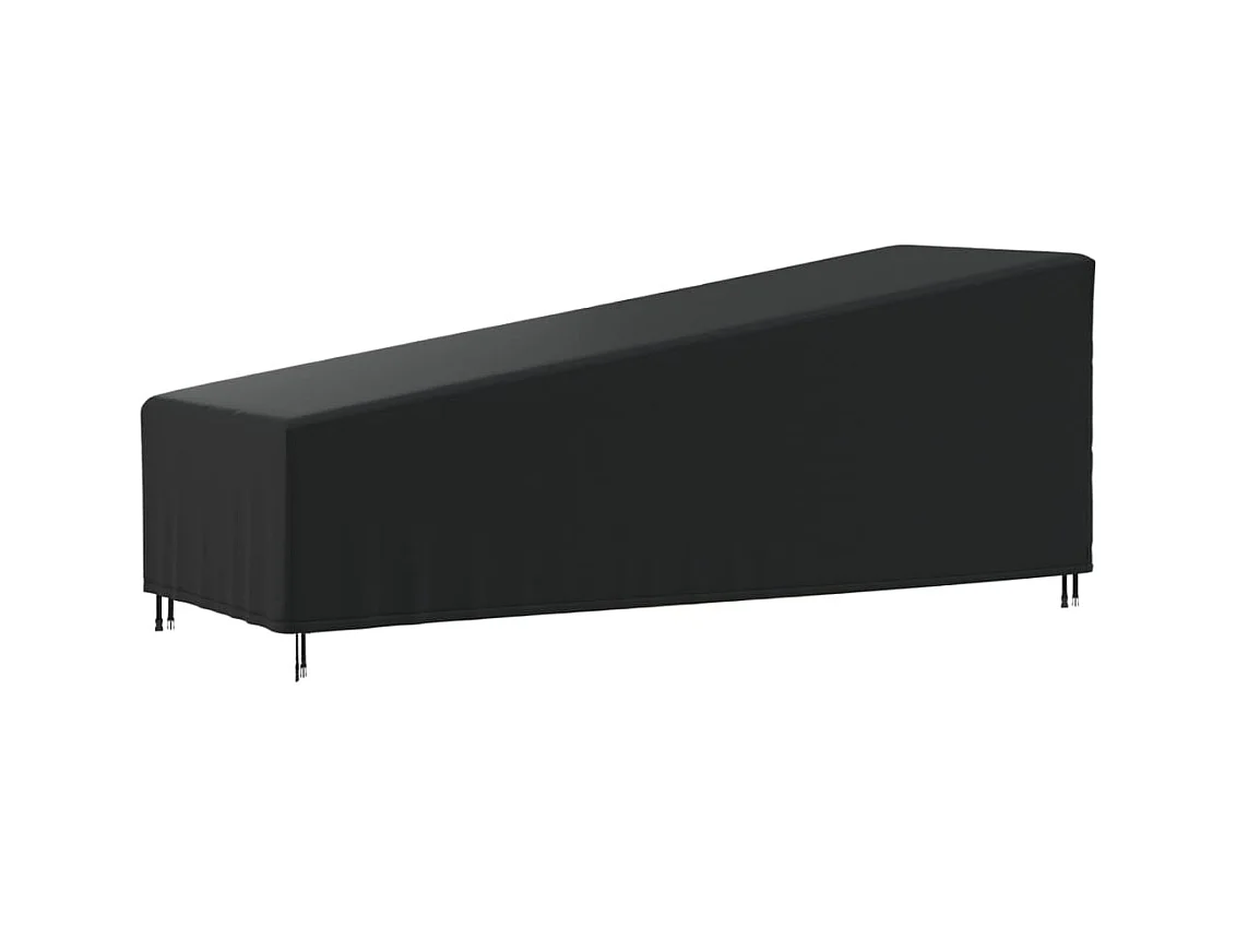 Sonnenliegen-Abdeckung Schwarz 210x80x45/75 cm 420D Oxford