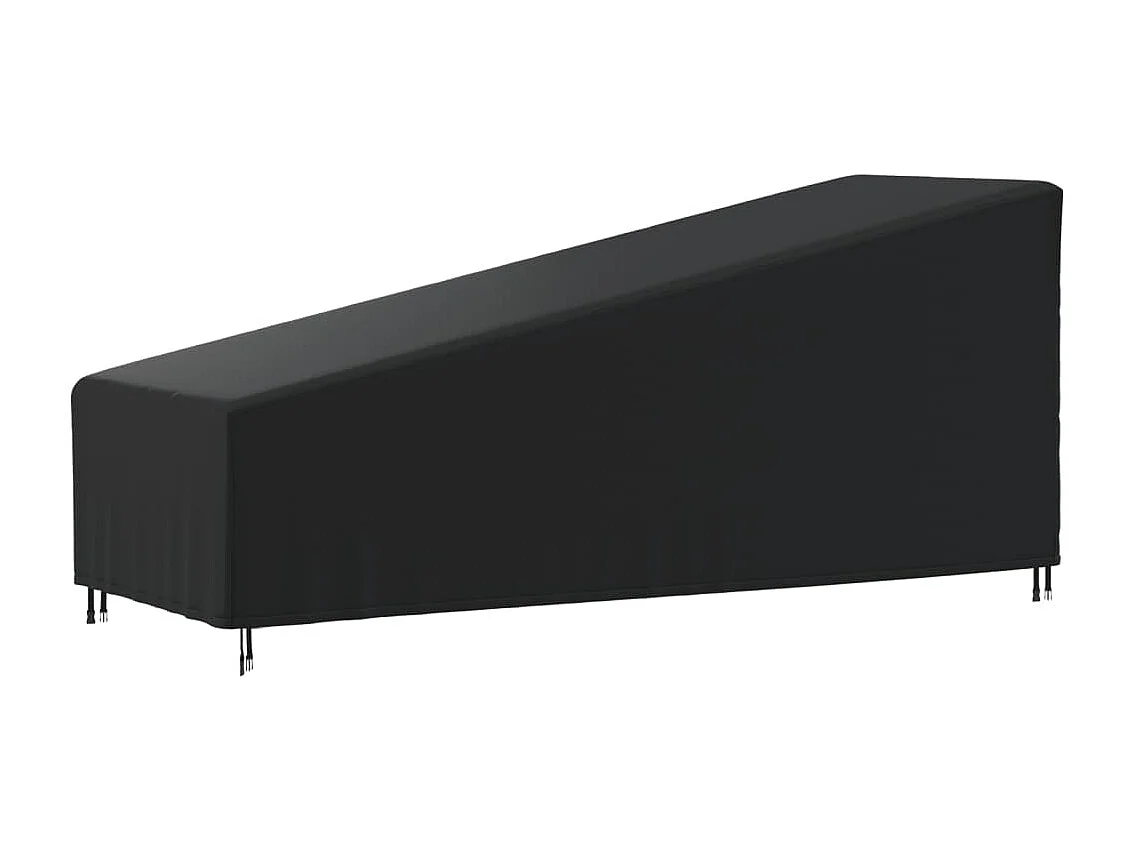 Copertura per Sdraio Nera 195x76x40/80 cm 420D Oxford