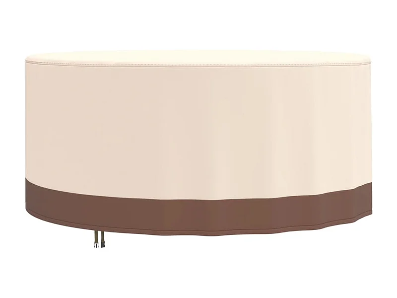 Housse de salon de jardin rond beige Ø 183x71 cm oxford 600D