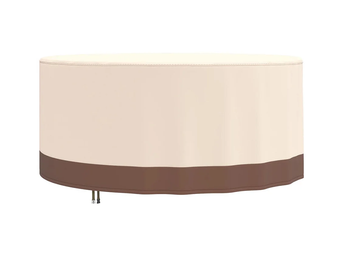 Copertura Mobili Giardino Rotonda Beige Ø 183x71 cm 600D Oxford