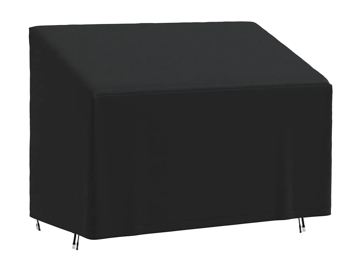 Cubierta de banco de 2 plazas Oxford 420D negro 134x70x65/94 cm