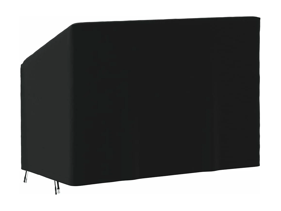 Cubierta de banco de 2 plazas Oxford 420D negro 134x70x65/94 cm